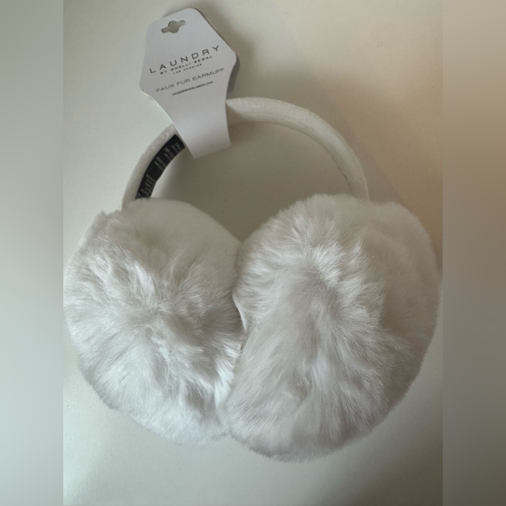 Laundry Faux Fur Earmuffs White One Size